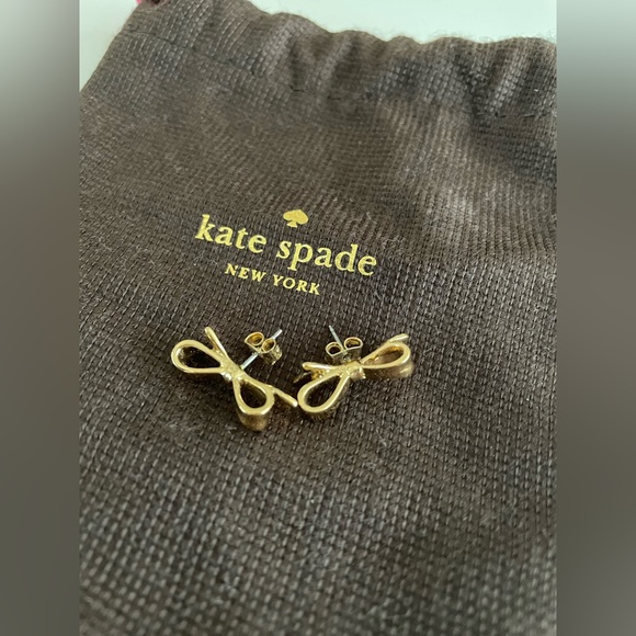 Kate Spade Gold Bow Earrings - Picture 3 of 3